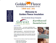 Tablet Screenshot of goldenfleeceinsulation.com.au